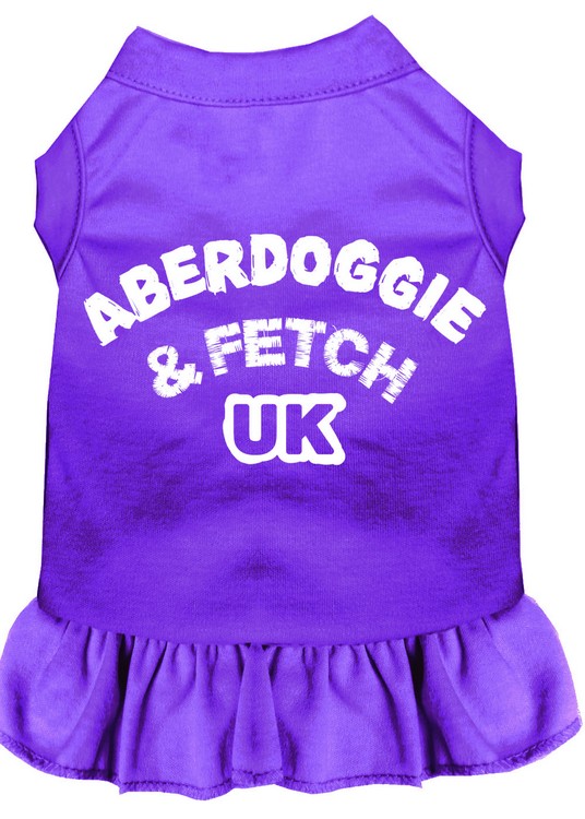 Aberdoggie UK Screen Print Dress Purple XS